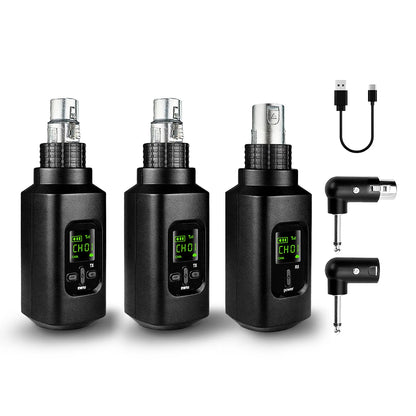 Wireless Microphone Converter XLR Transmitter and Receiver System for Dynamic and Condenser Microphone