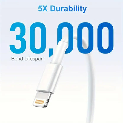 3Pcs 1Pc for Iphone Charger Cable Lightning Data Cable Original Mfi Certified USB a Charging Cable Suitable for Iphone 13 12 1