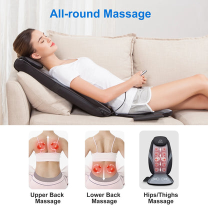 Back Massager with Heat, Deep Kneading Seat Cushion Massager for Office Chair, Gifts