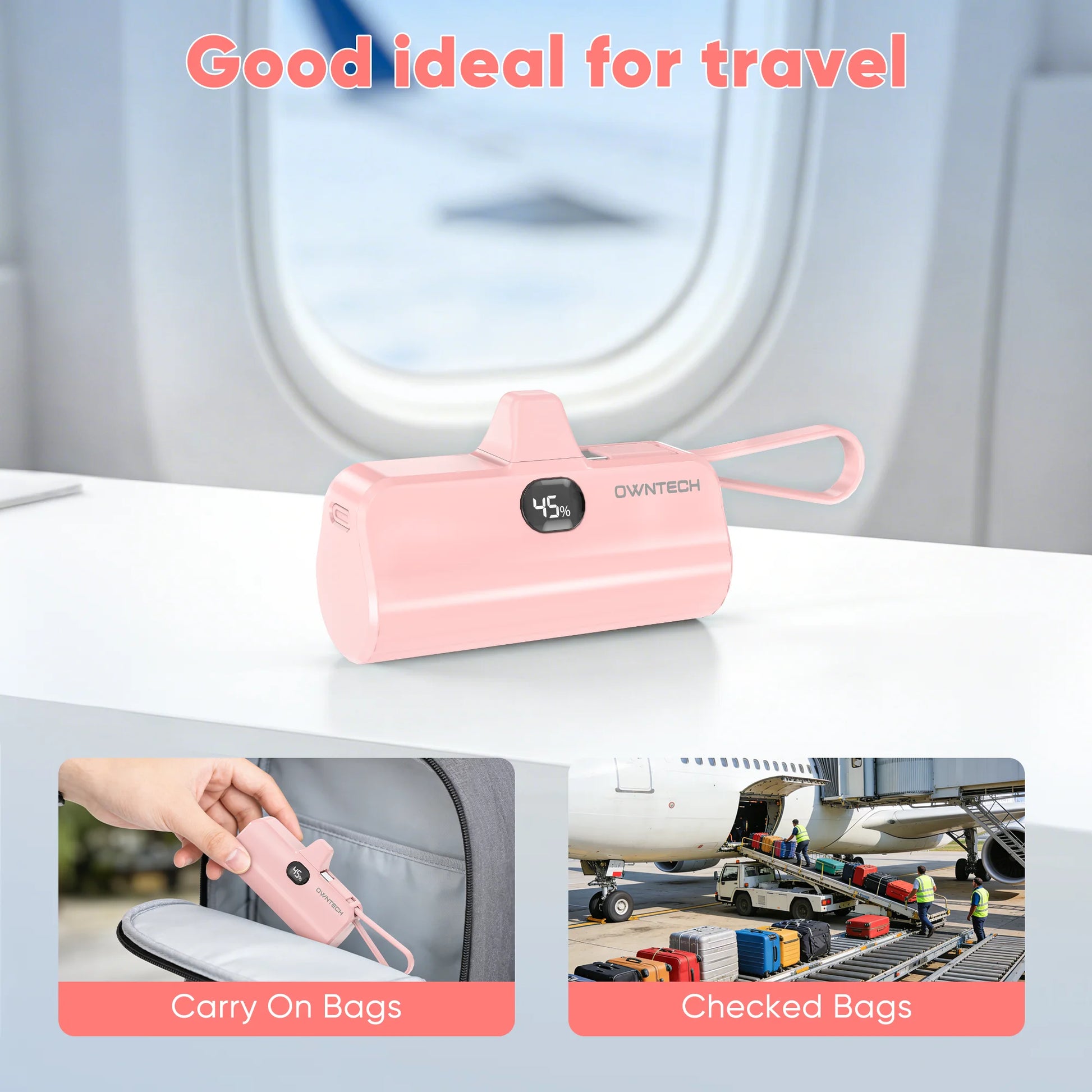 Portable Charger Power Bank for Iphone Android with LED Display 5000Mah Mini Fast Charger Battery Pack Compatible with Iphone 15/14/13/12