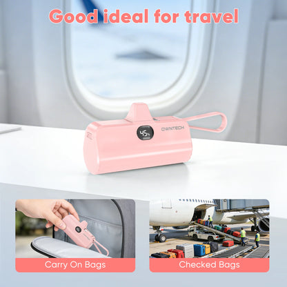 Portable Charger Power Bank for Iphone Android with LED Display 5000Mah Mini Fast Charger Battery Pack Compatible with Iphone 15/14/13/12