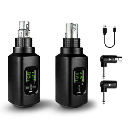 Wireless Microphone Converter XLR Transmitter and Receiver System for Dynamic and Condenser Microphone
