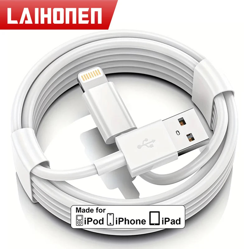 3Pcs 1Pc for Iphone Charger Cable Lightning Data Cable Original Mfi Certified USB a Charging Cable Suitable for Iphone 13 12 1