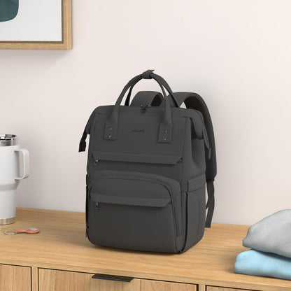 Laptop Backpack for Women 15.6 Inch Travel College Backpack Nurse Teacher Doctor Work Bags Computer Backpack Casual Daypack Purse, Black
