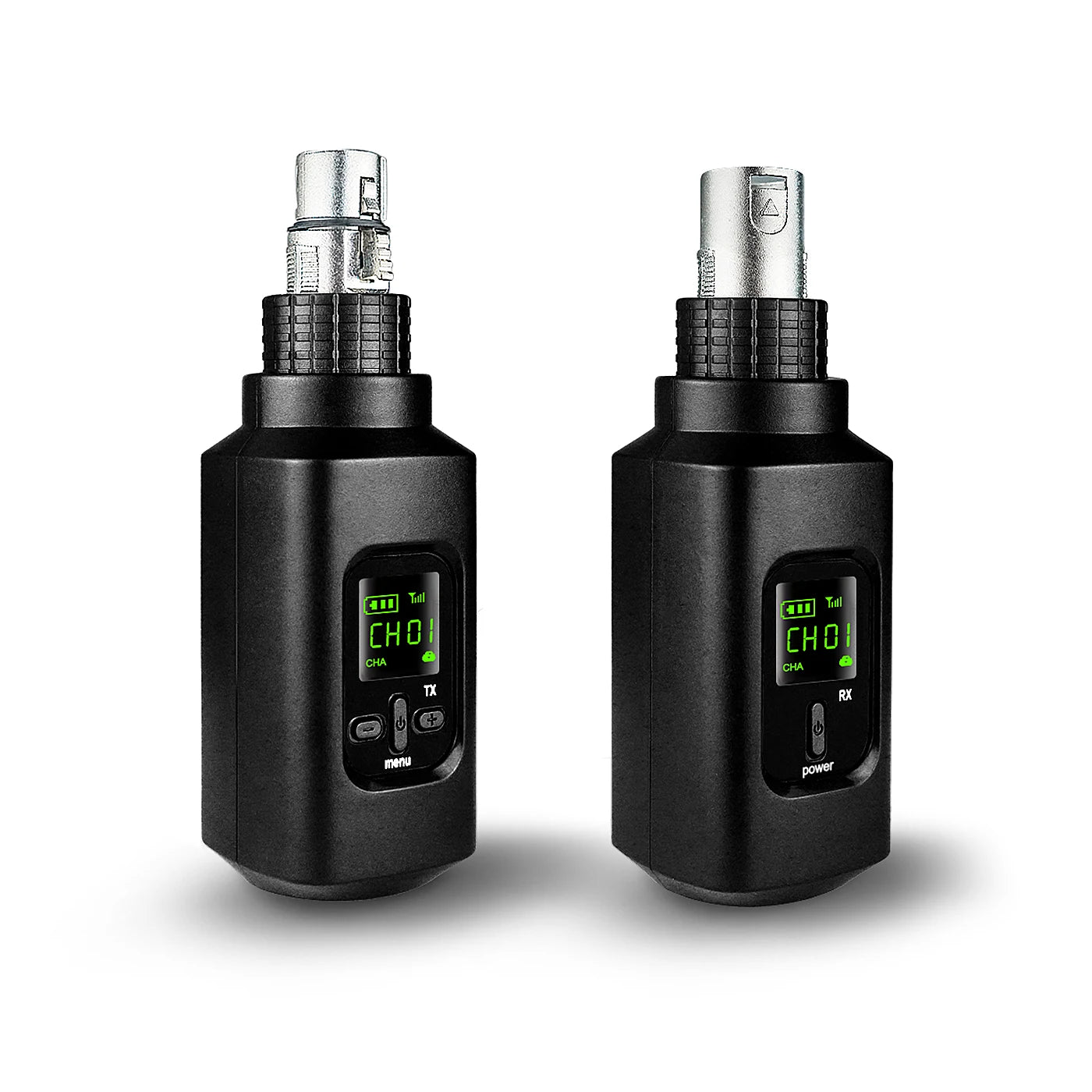 Wireless Microphone Converter XLR Transmitter and Receiver System for Dynamic and Condenser Microphone