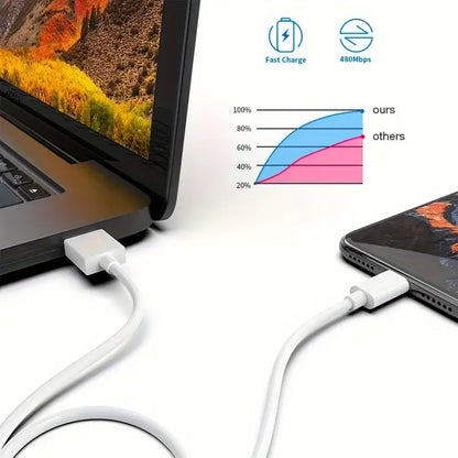 3Pcs 1Pc for Iphone Charger Cable Lightning Data Cable Original Mfi Certified USB a Charging Cable Suitable for Iphone 13 12 1